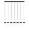 Z-Lite Cayden Linear Chandelier, 7-Light, 4.75in W x 54in L x 16.75in H, Matte Black/Clear, Etched Opal 1946P-7L-MB - alternate 3